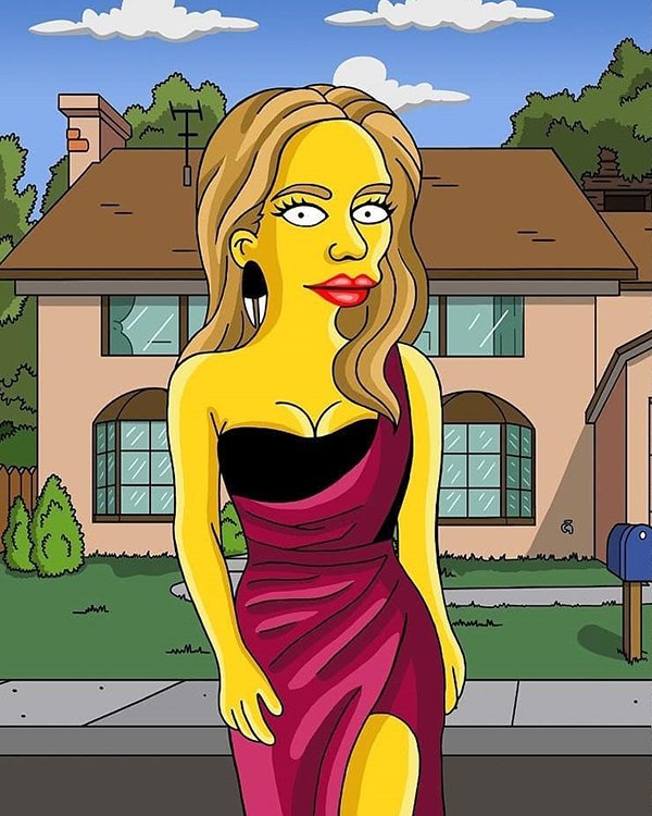Як би зіркова франківка Тіна Кароль виглядала в серіалі "Сімпсони": кумедне фото