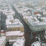 У мережі набирають популярності неймовірні світлини засніженого Івано-Франківська з висоти