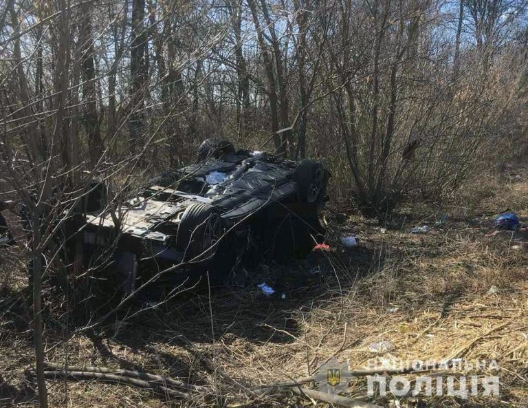 На Прикарпатті мінівен вилетів з дороги та перекинувся - одну особу госпіталізовано