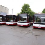 До Івано-Франківська прибули чотири нових автобуси, які запустять вулицею Хоткевича: фотофакт