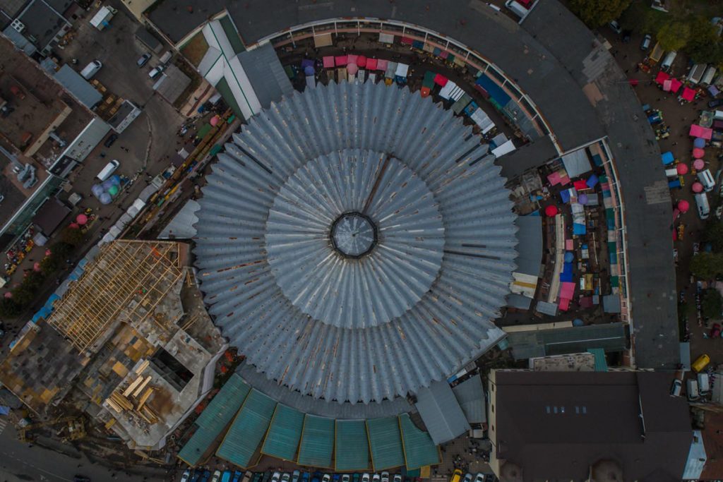 Як виглядає з висоти франківський Центральний ринок