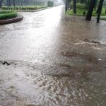 У франківському парку через значні опади вирвало люк, на місці утворилося провалля: фото, відео