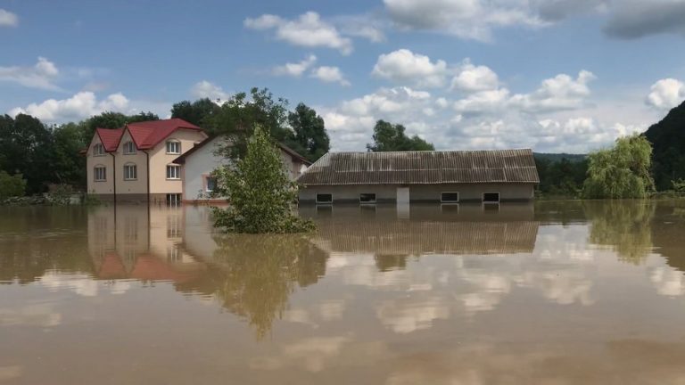 В одному із сіл на Тлумаччині підтопило третину обійсть: фото та відео