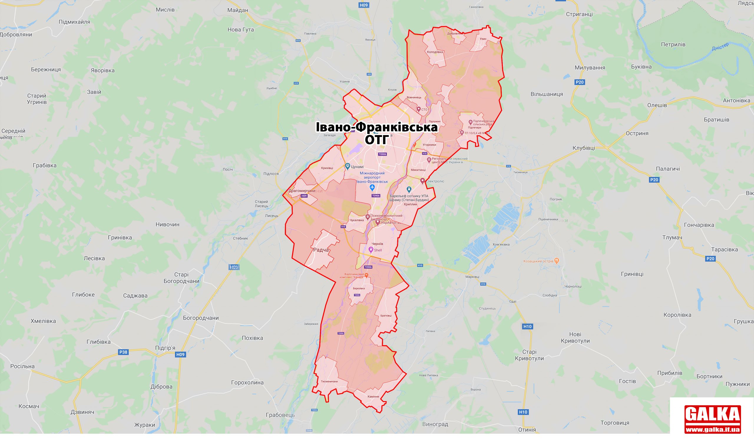 Більша за острів Пасхи та Париж: новоутворена Івано-Франківська ОТГ складатиметься 19 населених пунктів