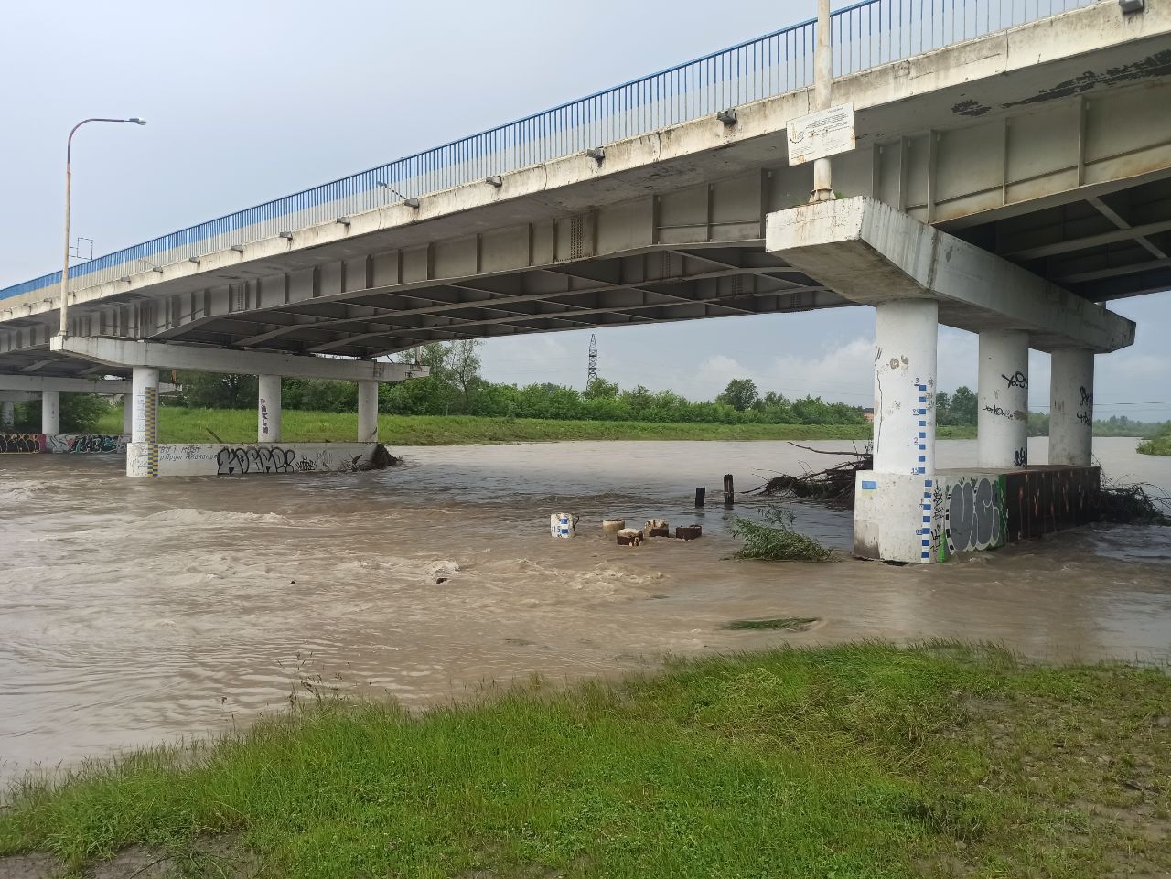 Внаслідок затяжних дощів змінився рівень Пруту у Коломиї: фото, відео