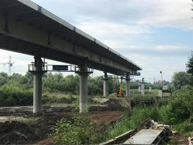 У Франківську триває активна фаза будівництва нового мосту на Пасічну