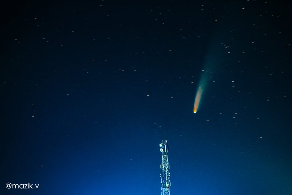 У мережі показали неймовірні знімки комети Neowise над нічним Галичем. ФОТО