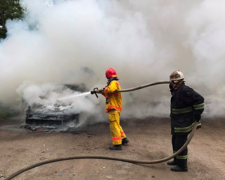 Посеред дороги недалеко від Калуша загорілась автівка ФОТО