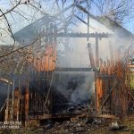 На Косівщині горіла дерв'яна господарська будівля