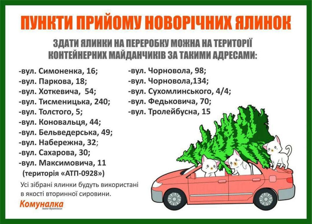 Куди франківцям подіти новорічну ялинку після свят?