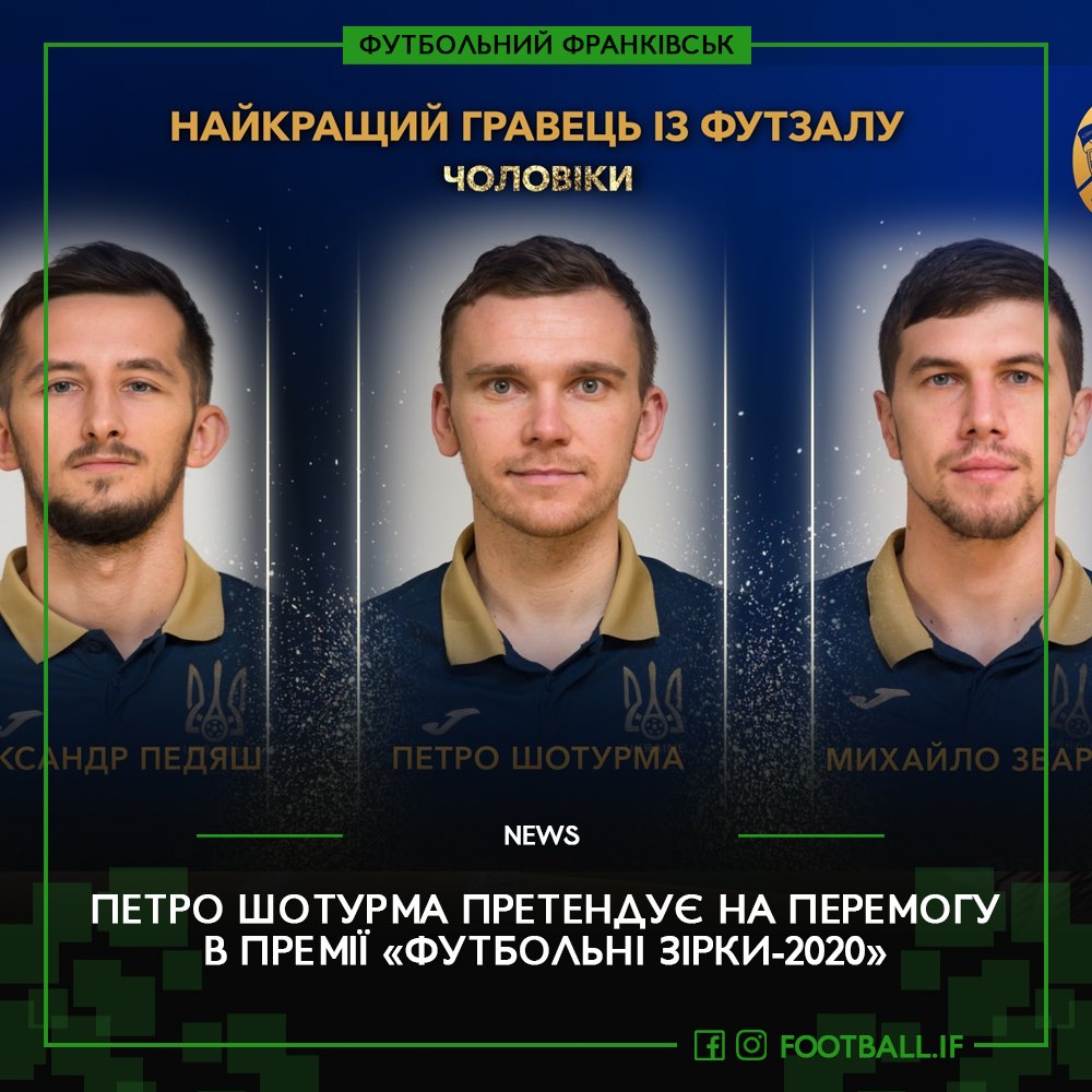 Вихованець франківського футзалу претендує на премію "Футбольні зірки-2020"