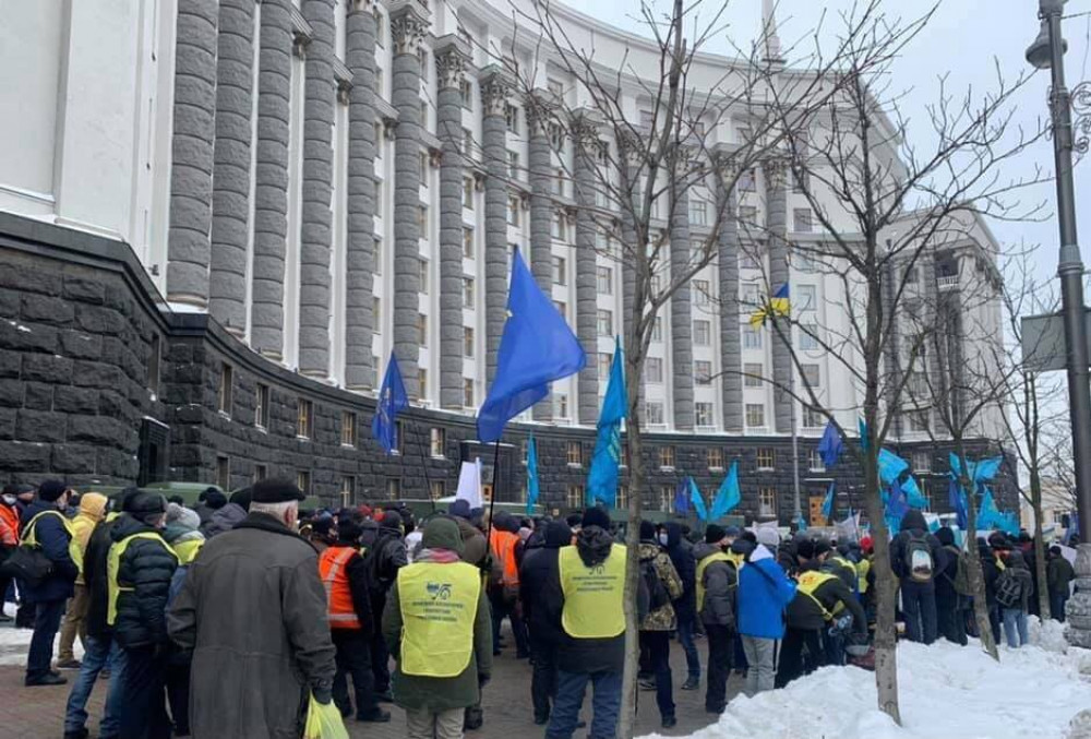 Прикарпатські залізничники протестували у Києві ФОТО