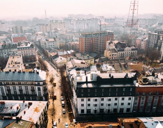 Франківський фотограф показав вулицю Шевченка з висоти пташиного польоту ФОТО