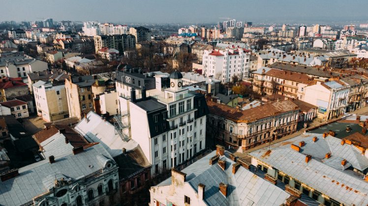 Франківський фотограф показав вулицю Шевченка з висоти пташиного польоту ФОТО
