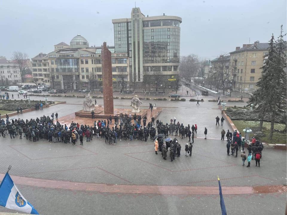 В Івано-Франківську відбувається протест проти керівника ОДА Андрія Бойчука