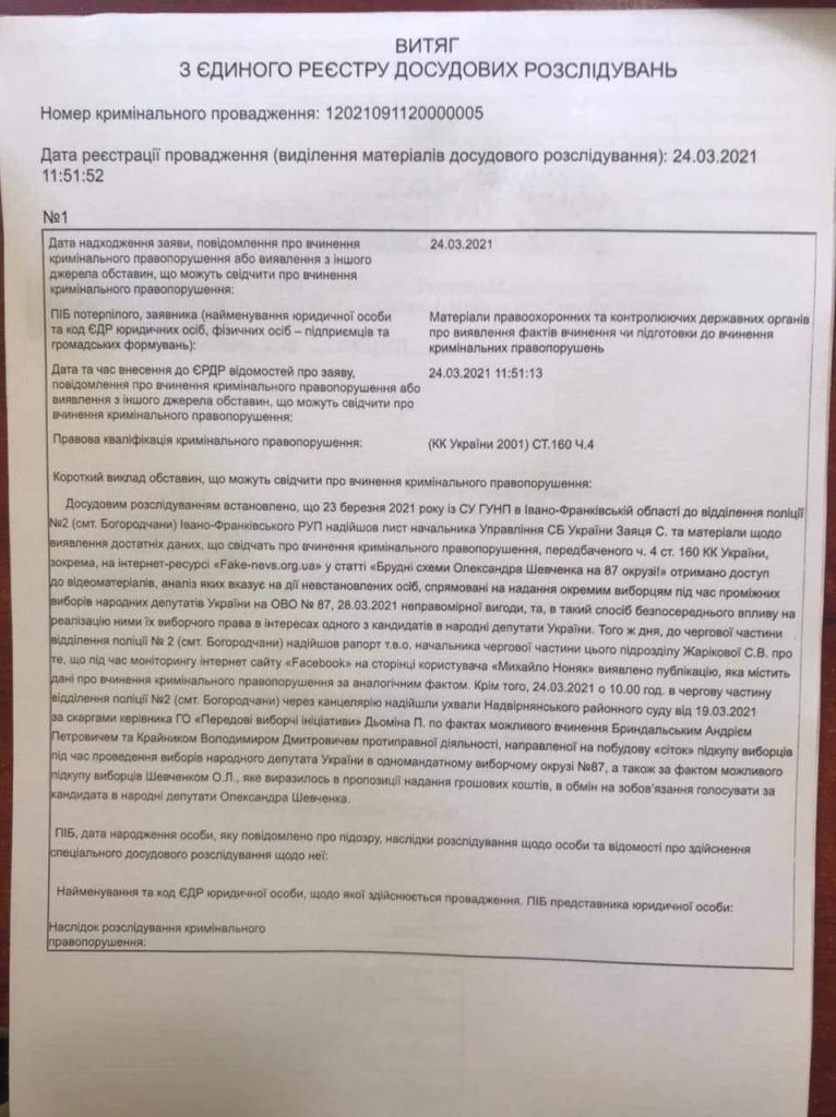 На окрузі №87 можлива організація підкупу виборців за кандидата від Коломойського - СБУ