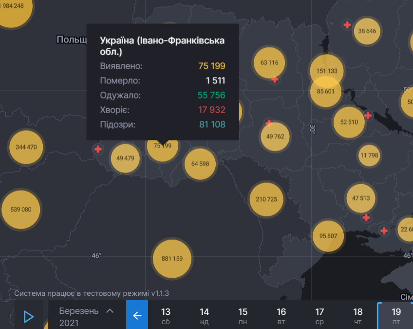 21 смерть та 506 нових випадків інфікування - коронавірусна статистика Прикарпаття за минулу добу