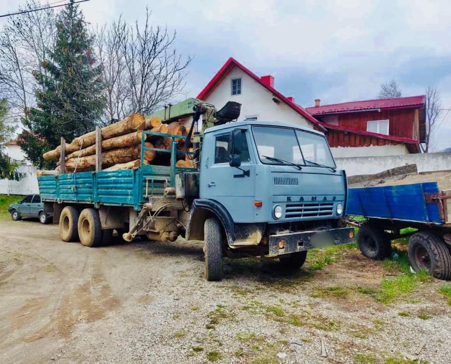 На Прикарпатті поліцейські задокументували факт перевезення краденої лісодеревини ФОТО
