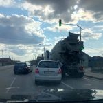 На виїзді з Франківська не розминулися легковик та бетоновоз - рух ускладнений