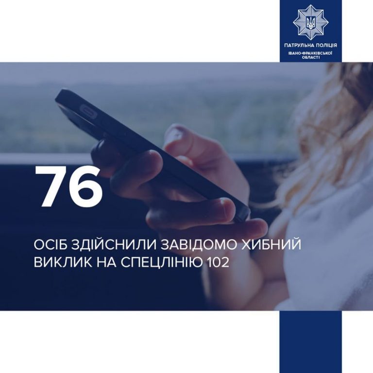 Від початку року патрульні Івано-Франківська отримали 76 неправдивих викликів