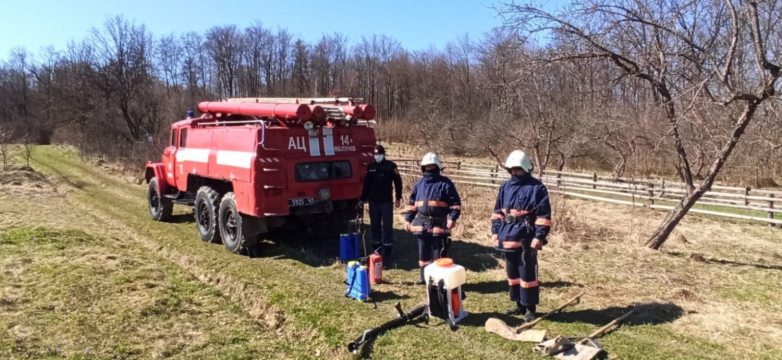 Прикарпатські пожежники та лісники провели спільні навчання на випадок лісових пожеж
