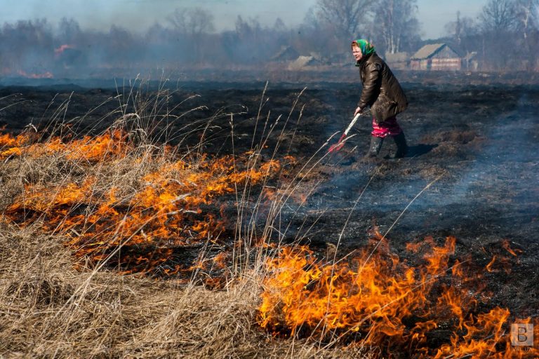 «Порядні» прикарпатські ґазди продовжують масово палити суху траву: за добу близько десяти пожеж