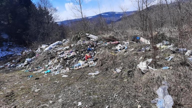 Жителі села в Солотвинській ТГ перетворили територію довкола кладовища на сміттєзвалище ФОТО