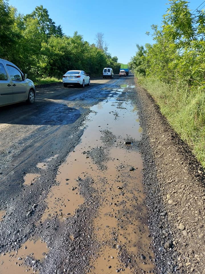 Асфальт на воду, а гроші - на вітер. Як ремонтують проблемну дорогу на Прикарпатті ВІДЕО