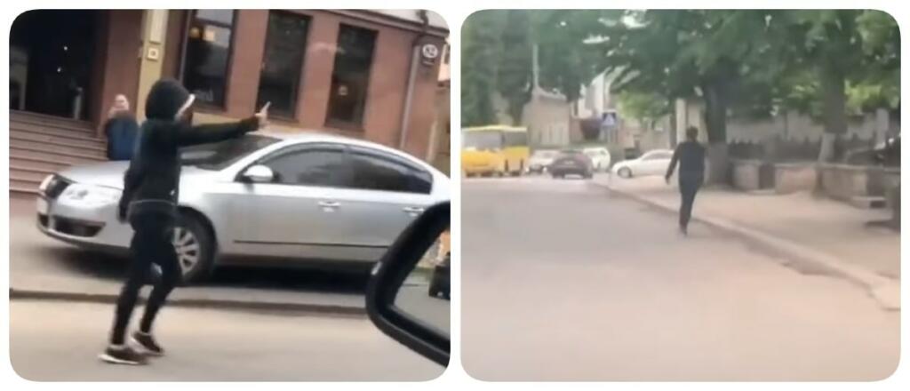 У Франківську навіжена дівчина кидалася під авто ВІДЕО