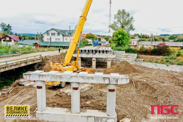 Триває будівництво мосту, який сполучатиме Косівський і Коломийський райони ФОТО