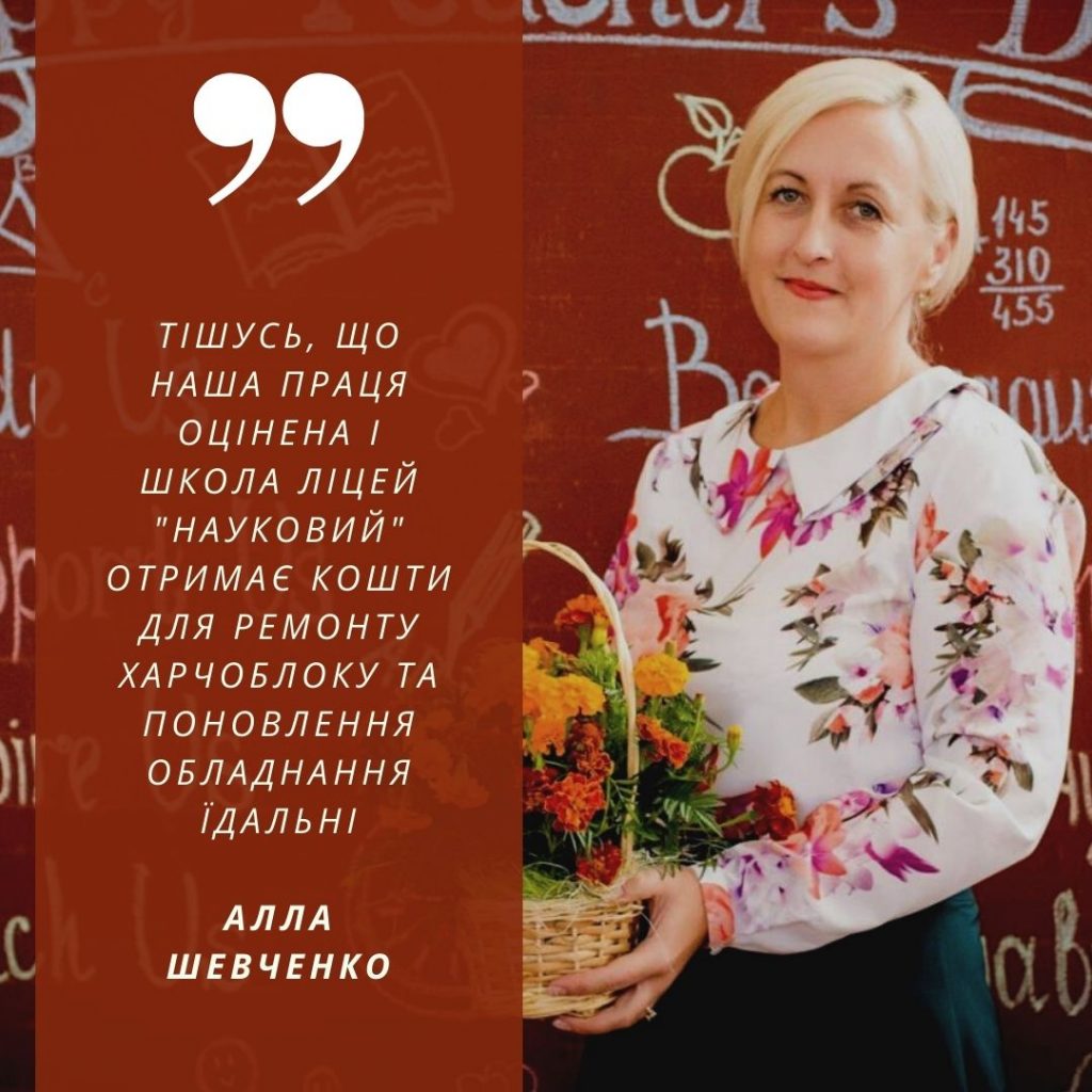 Школа Ліцей у Долині отримає 600 тисяч гривень на модернізацію їдальні