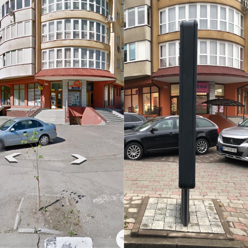 У Франківську замість молодого деревця з'явився новий сітілайт ФОТОФАКТ