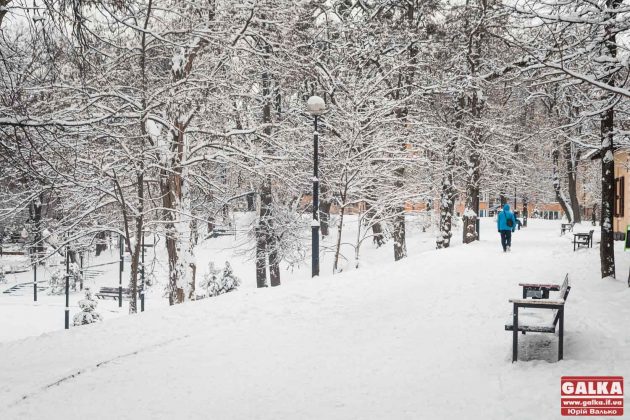 Івано-Франківськ оповився у снігову казку ФОТОРЕПОРТАЖ