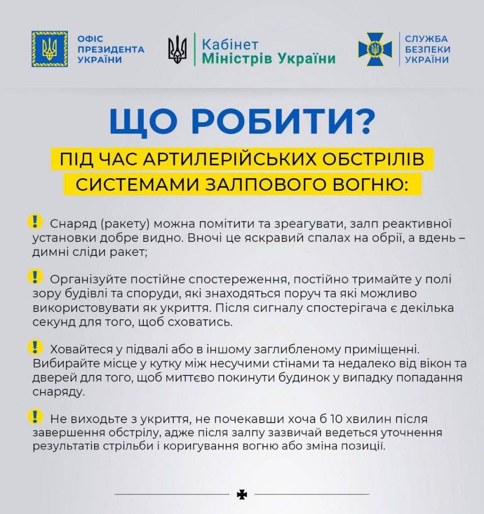 Що робити прикарпатцям під час артилерійських обстрілів