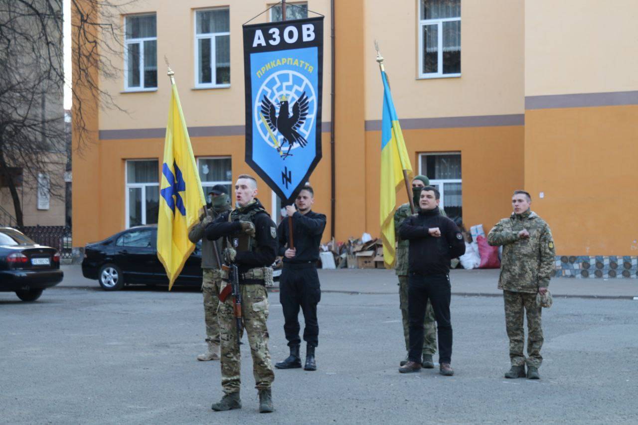Бійці батайльону “АЗОВ” Прикарпаття,присягнули на вірність Україні,війна в укра,війна в україні 2022