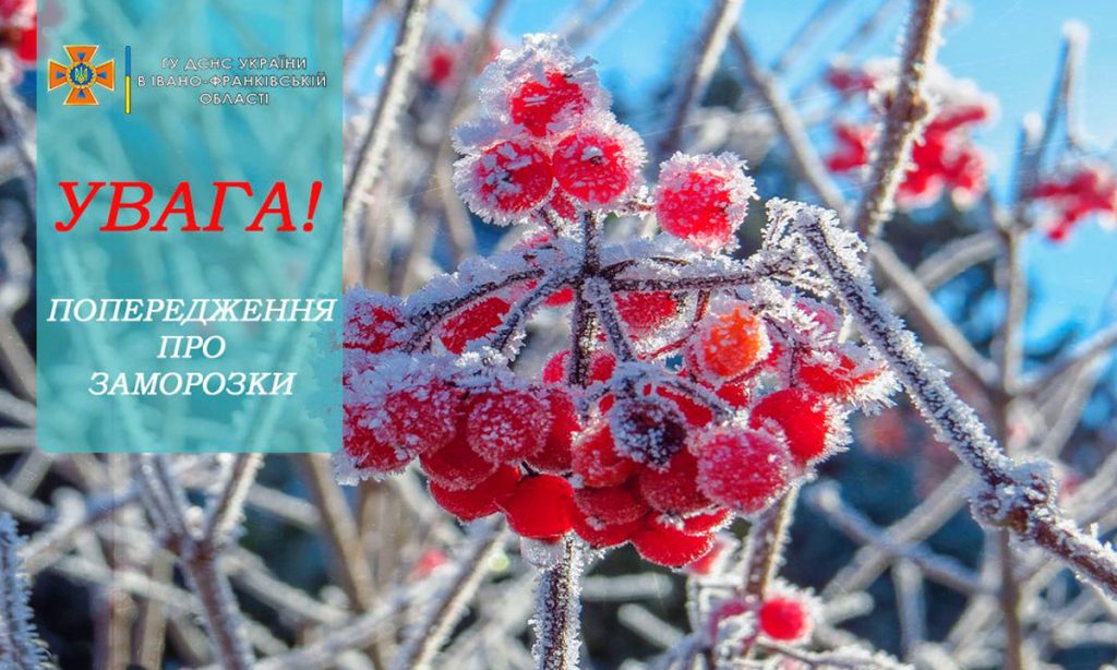 Франківчан попереджають про заморозки у квітні