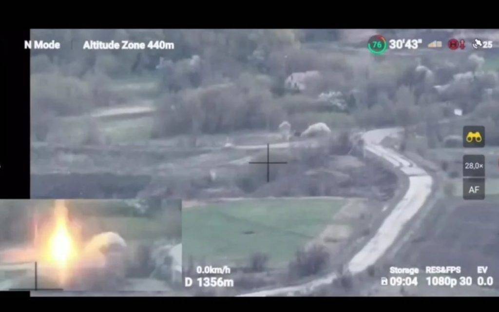 Дрон-камікадзе ЗСУ зіпсував окупантам "застілля": знищено танк і два екіпажі