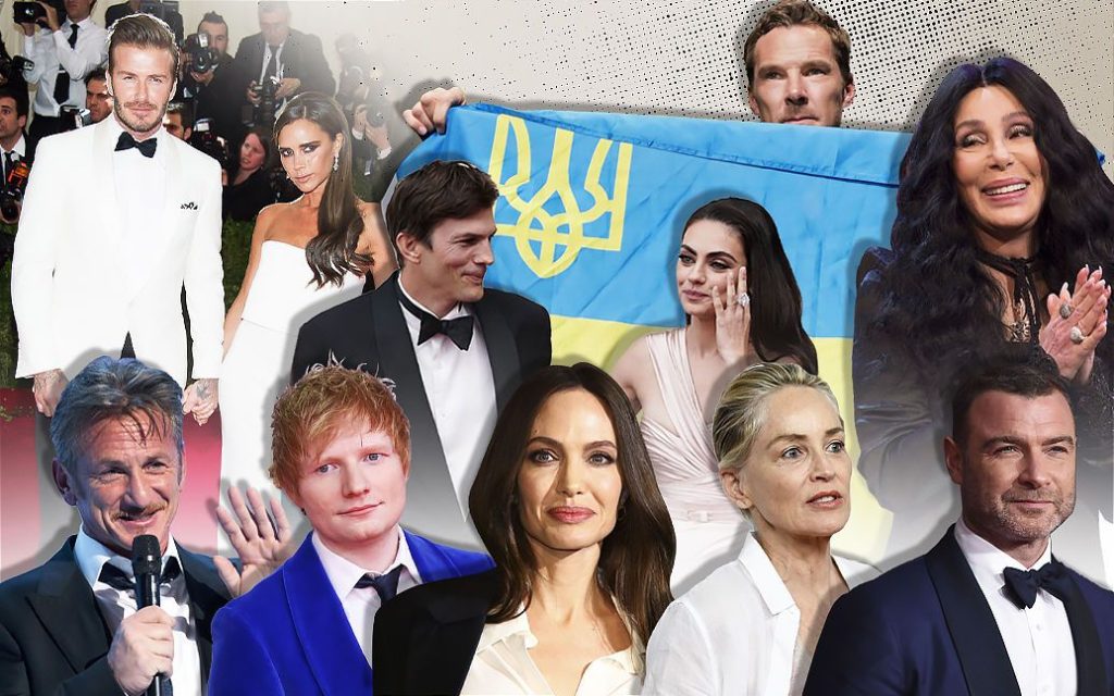 Хто зі знаменитостей активно підтримує Україну у війні проти Росії,війна в україні,голлівудські зірки
