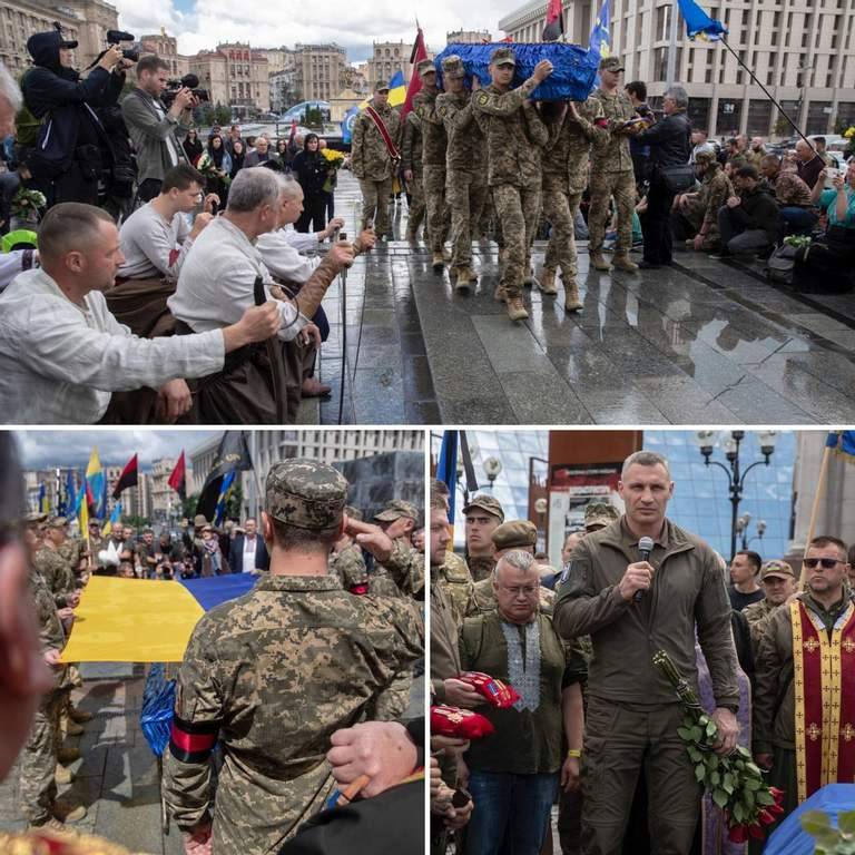 У Києві попрощалися із легендарним командиром "Карпатської Січі" Олегом Куциним