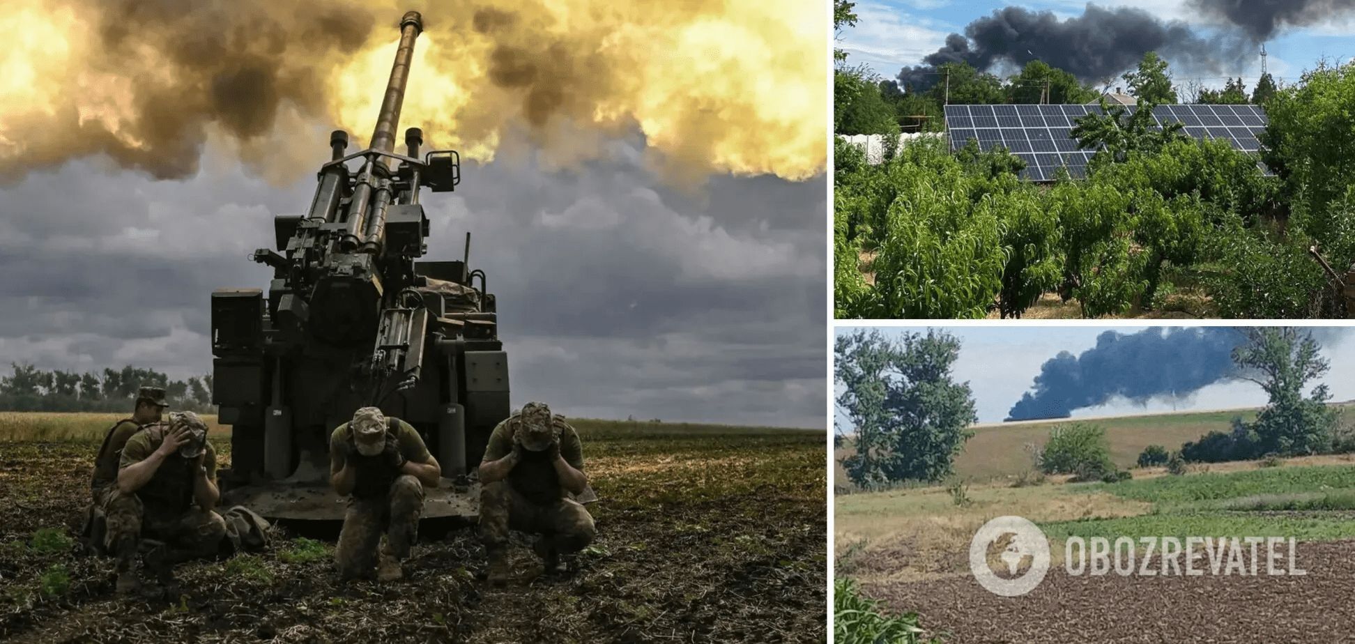 ЗСУ, ймовірно, влучили по складу боєприпасів ворога: на Херсонщині спалахнула пожежа