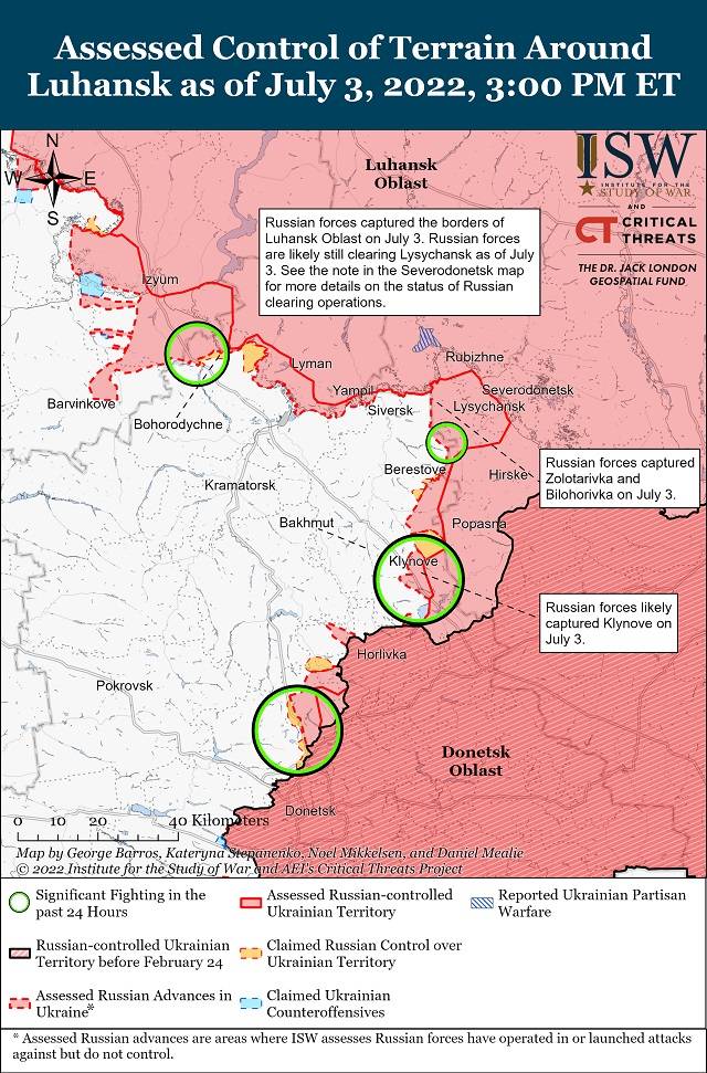 Аналітики ISW спрогнозували, які міста Донбасу окупанти атакуватимуть наступними