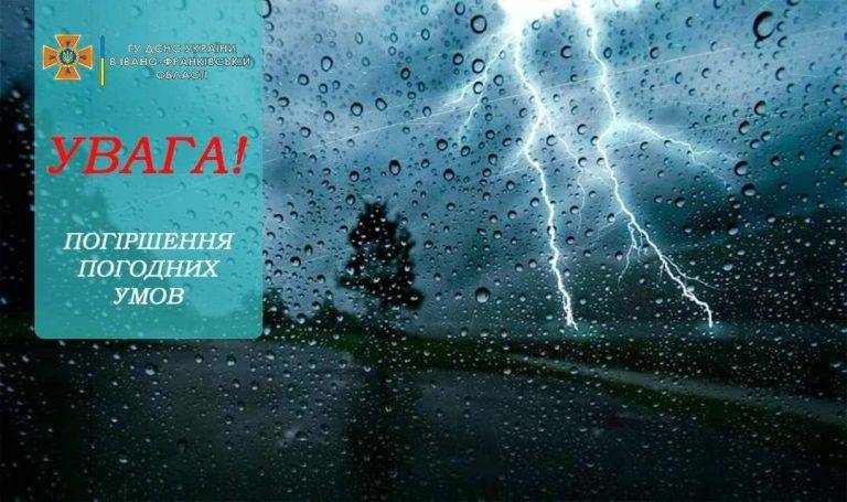 Надзвичайники попереджають про сильні грози на Франківщині