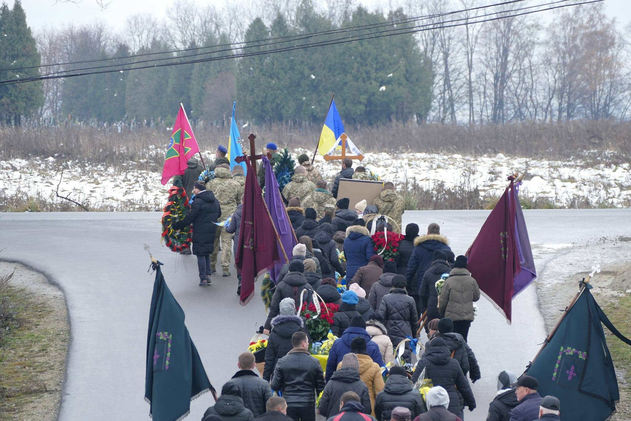На Калущині провели в останню путь земляка-героя Василя Завадецького,загинув на війні,василь завадецький