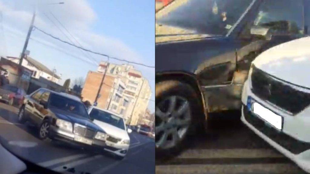 У Франківську таксі Uklon зіткнулося з “мерседесом”