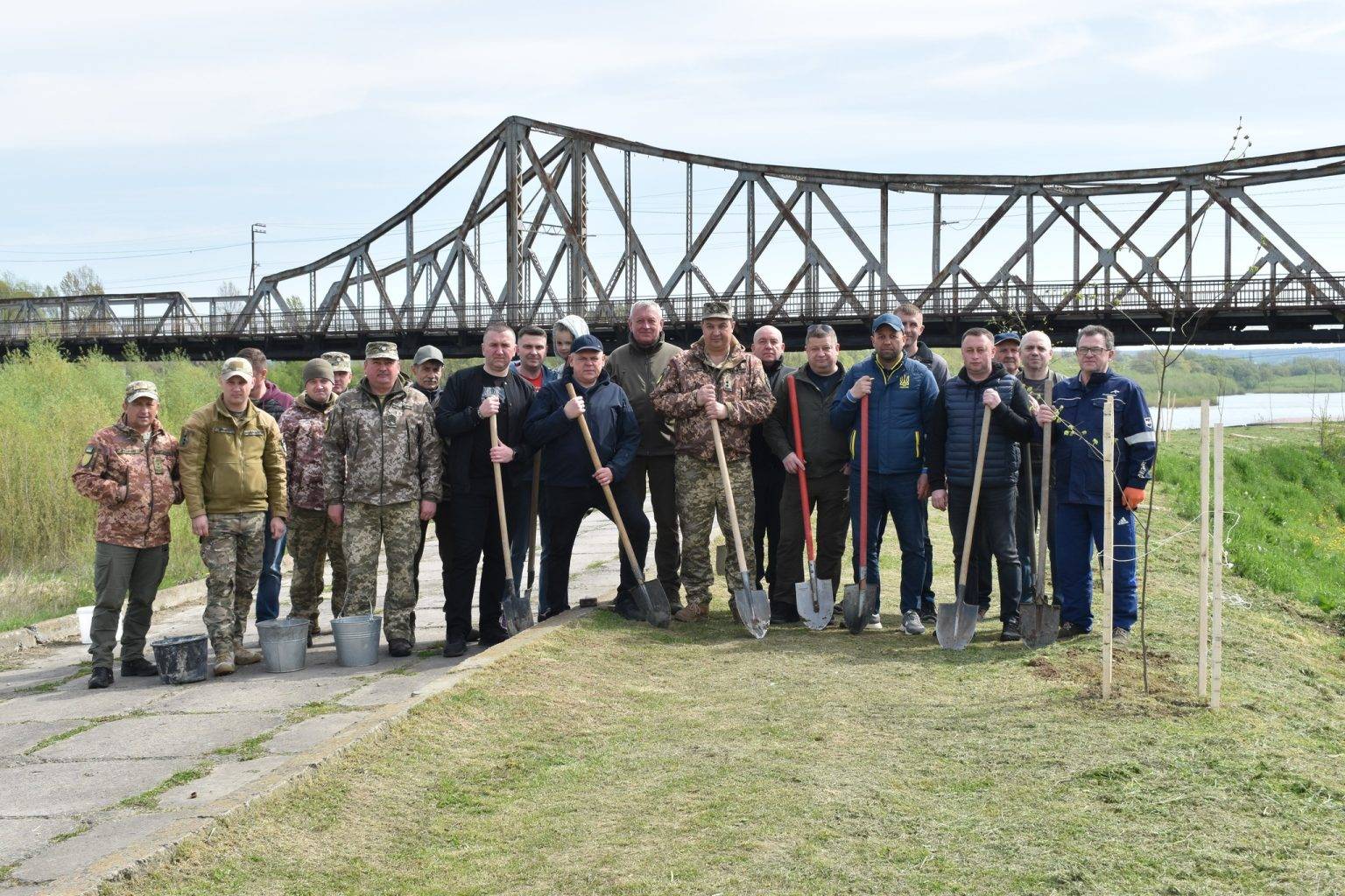 У Галичі на набережній висадили алею лип,галицький нпп,висадка дерев на прикарпатті
