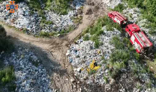 У Ланчині горіло сміттєзвалище ФОТО, ВІДЕО