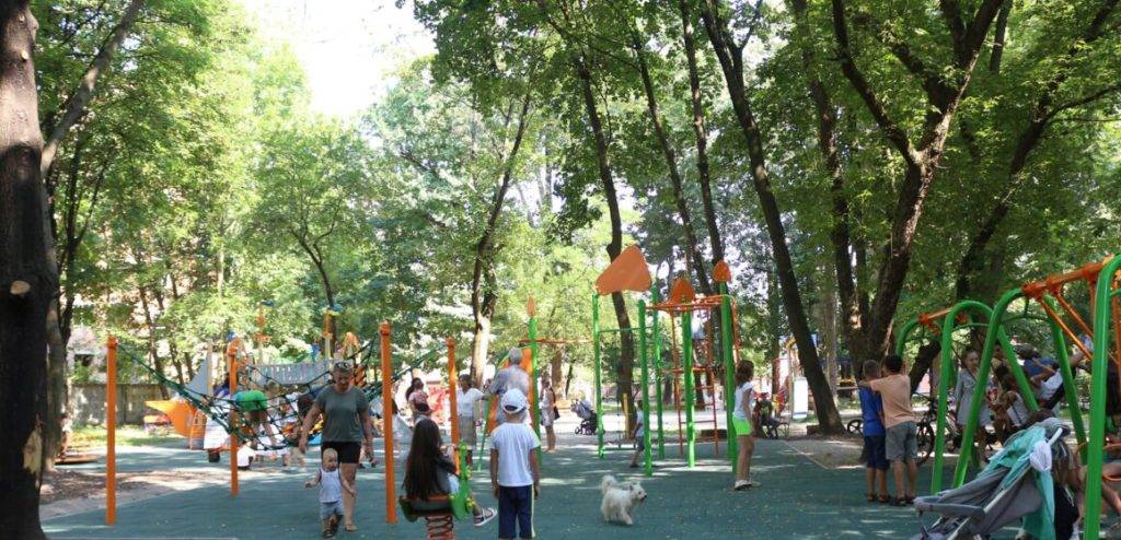 У міському парку Коломиї встановили новий дитячий майданчик