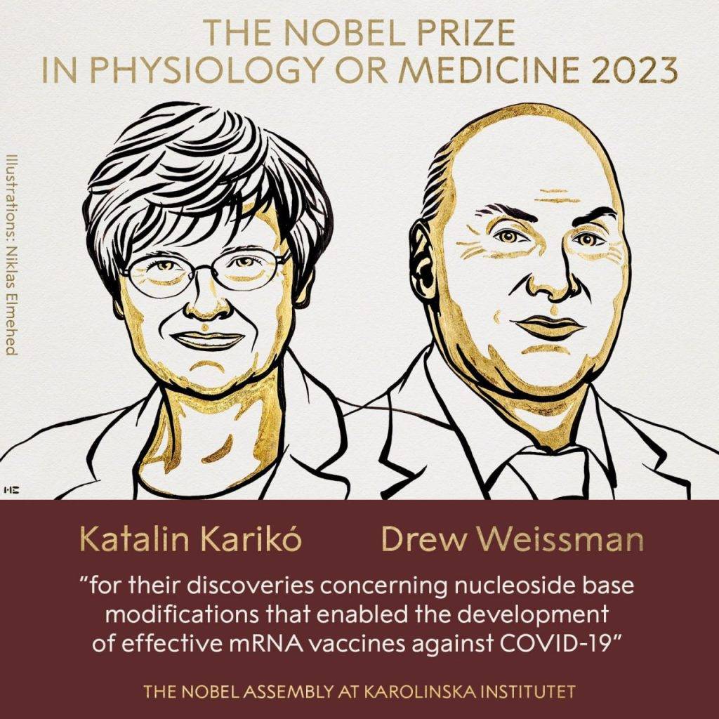 Нобелівську премію з медицини отримали вчені, які допомогли створити вакцини від COVID-19