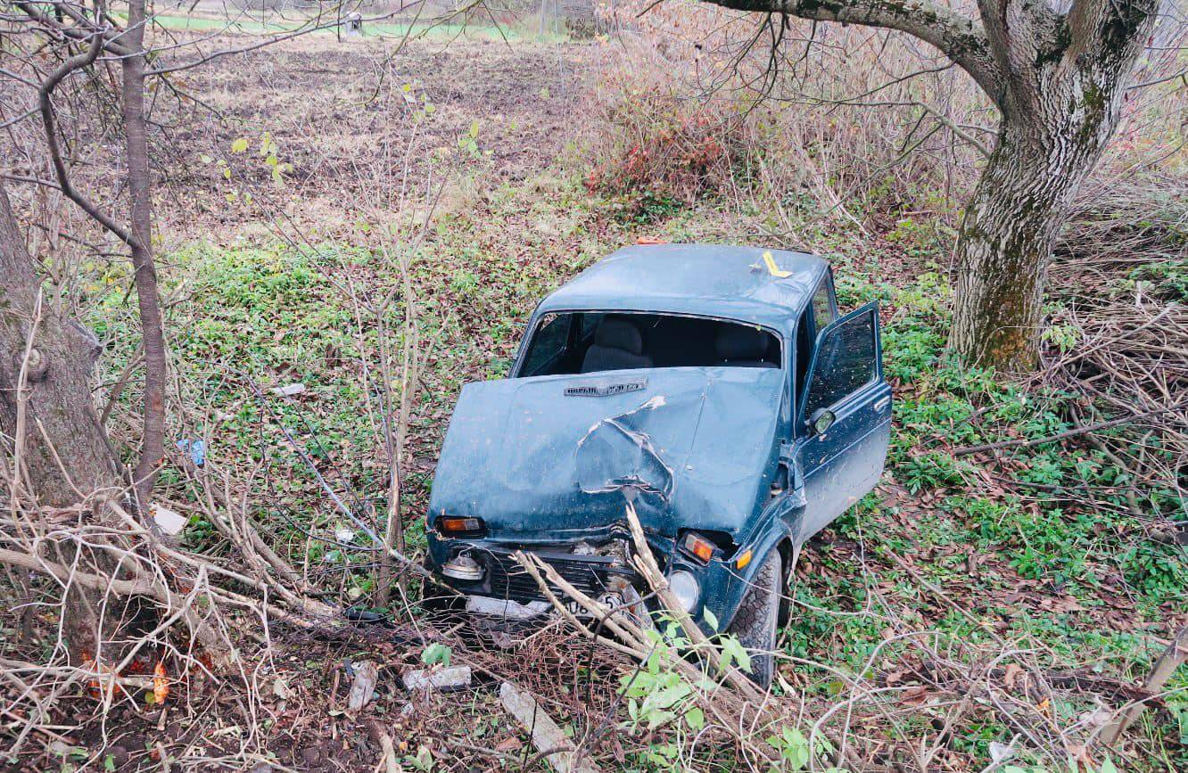 На Городенківщині авто злетіло з дороги у кювет: є постраждалі