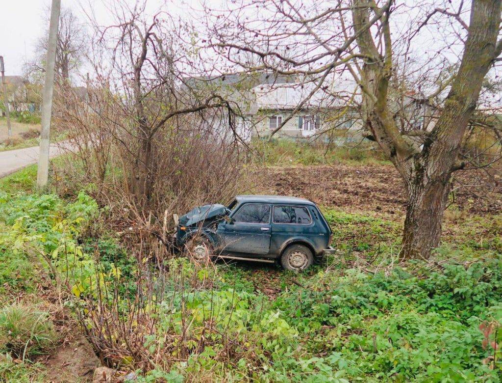 На Прикарпатті водій "Ниви" не впорався з керуванням та з’їхав у кювет. ФОТО